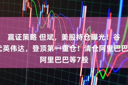 赢证策略 但斌，美股持仓曝光！谷歌取代英伟达，登顶第一重仓！清仓阿里巴巴等7股