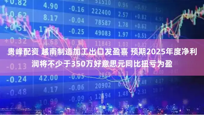 贵峰配资 越南制造加工出口发盈喜 预期2025年度净利润将不少于350万好意思元同比扭亏为盈