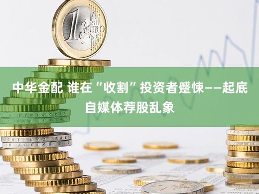 中华金配 谁在“收割”投资者蹙悚——起底自媒体荐股乱象