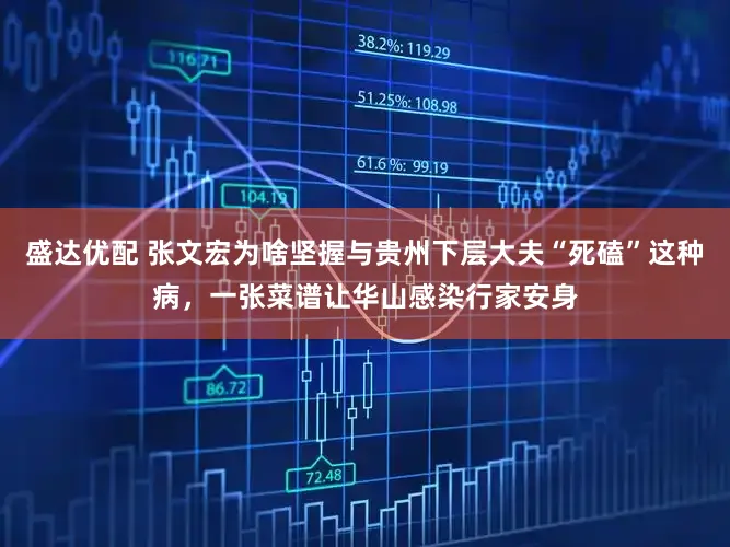 盛达优配 张文宏为啥坚握与贵州下层大夫“死磕”这种病,一张菜谱让华山感染行家安身
