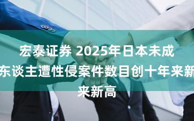 宏泰证券 2025年日本未成年东谈主遭性侵案件数目创十年来新高